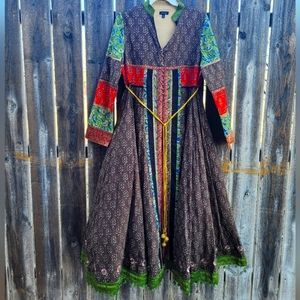 J Peterman, Women’s Patchwork, Boho Dress Multicolor Size 12